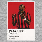 George Weah AC Milan Icon Frame — Gray