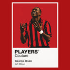 George Weah AC Milan Icon Frame — Red