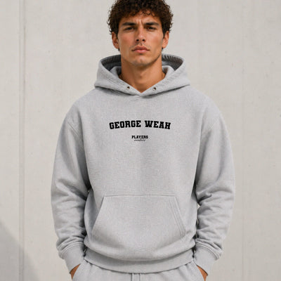 george-weah name-print hoodie - grey
