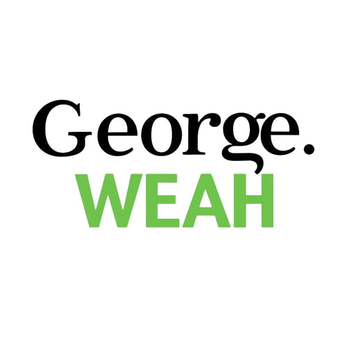 George Weah Logo Men's T-Shirt – white close-up detail shot of the George Weah Players Couture logo design