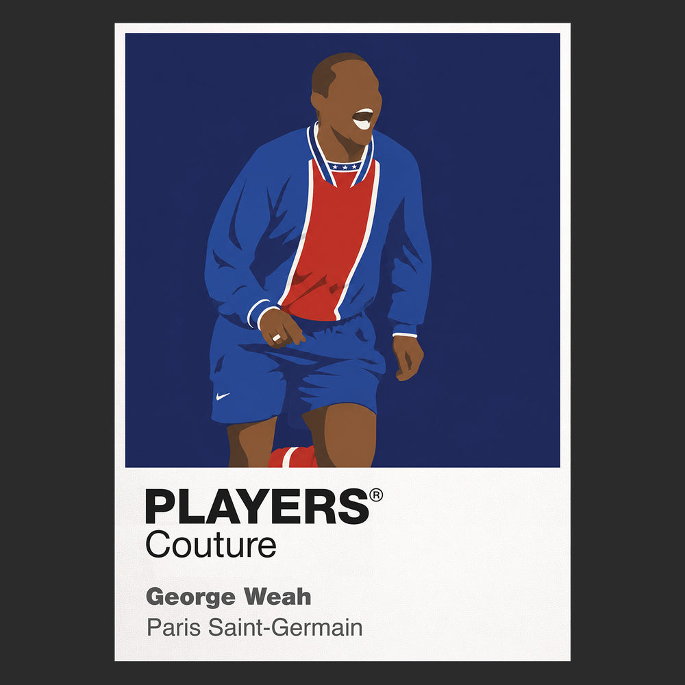 George Weah PSG Icon Frame — Black