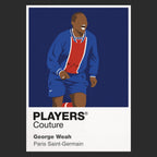 George Weah PSG Icon Frame — Black