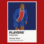 George Weah PSG Icon Frame — Red