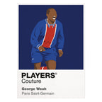 George Weah PSG Icon Frame — White