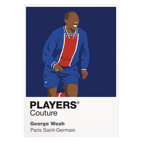 George Weah PSG Icon Frame — White