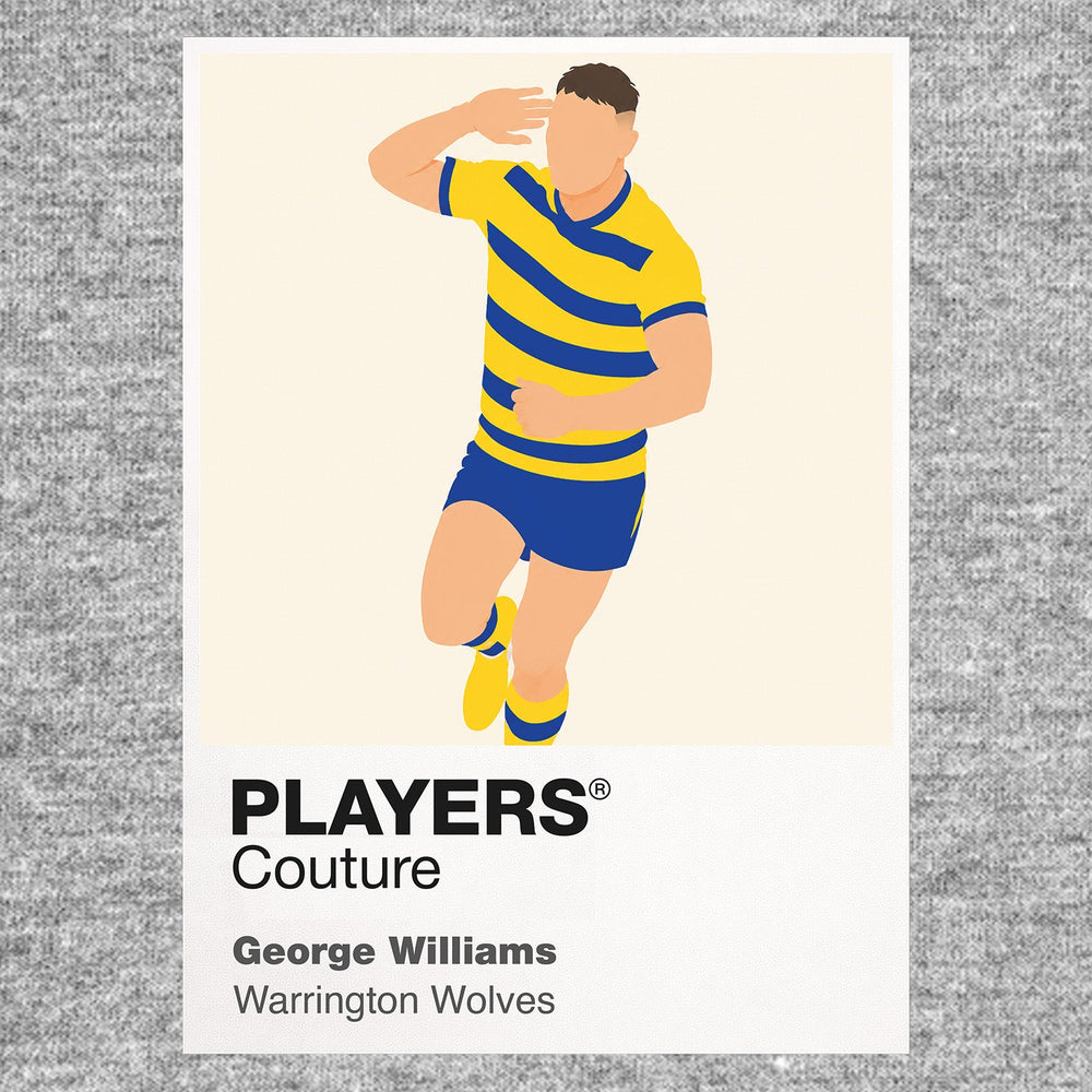 George Williams Warrington Wolves rugby league hoodie grey