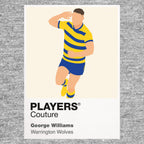 George Williams Warrington Wolves rugby league hoodie grey