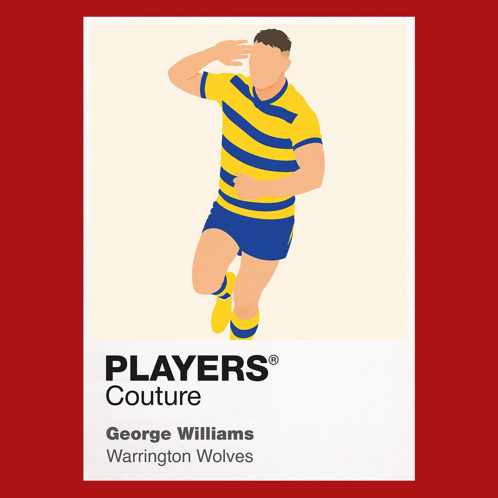 George Williams Warrington Wolves rugby league T-shirt red