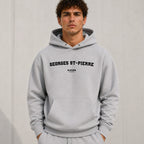 georges-st-pierre name-print hoodie - grey