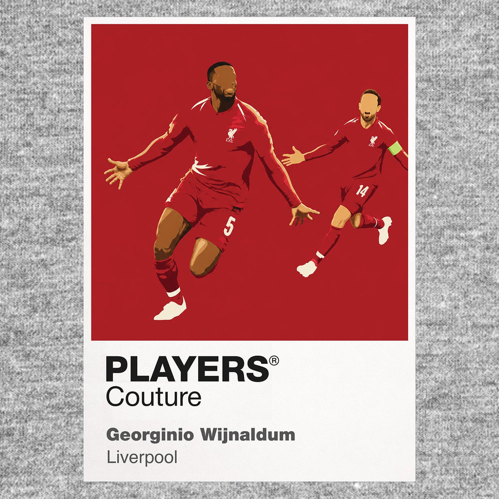 Georginio Wijnaldum Liverpool Icon Frame Men's Hoodie — Gray Artwork