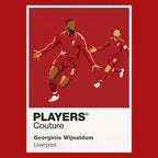 Georginio Wijnaldum Liverpool Icon Frame Men's Hoodie — Red Artwork