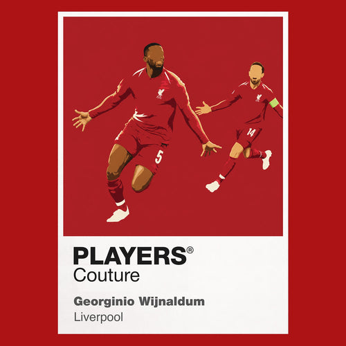 Georginio Wijnaldum Liverpool Icon Frame Men's Hoodie — Red Artwork