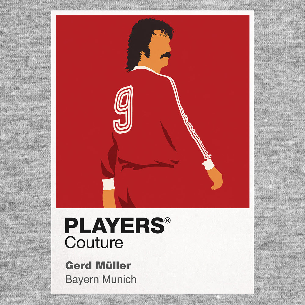 Gerd Muller Bayern Munich Icon Frame — Gray