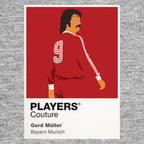 Gerd Muller Bayern Munich Icon Frame Men's Hoodie — Gray Artwork