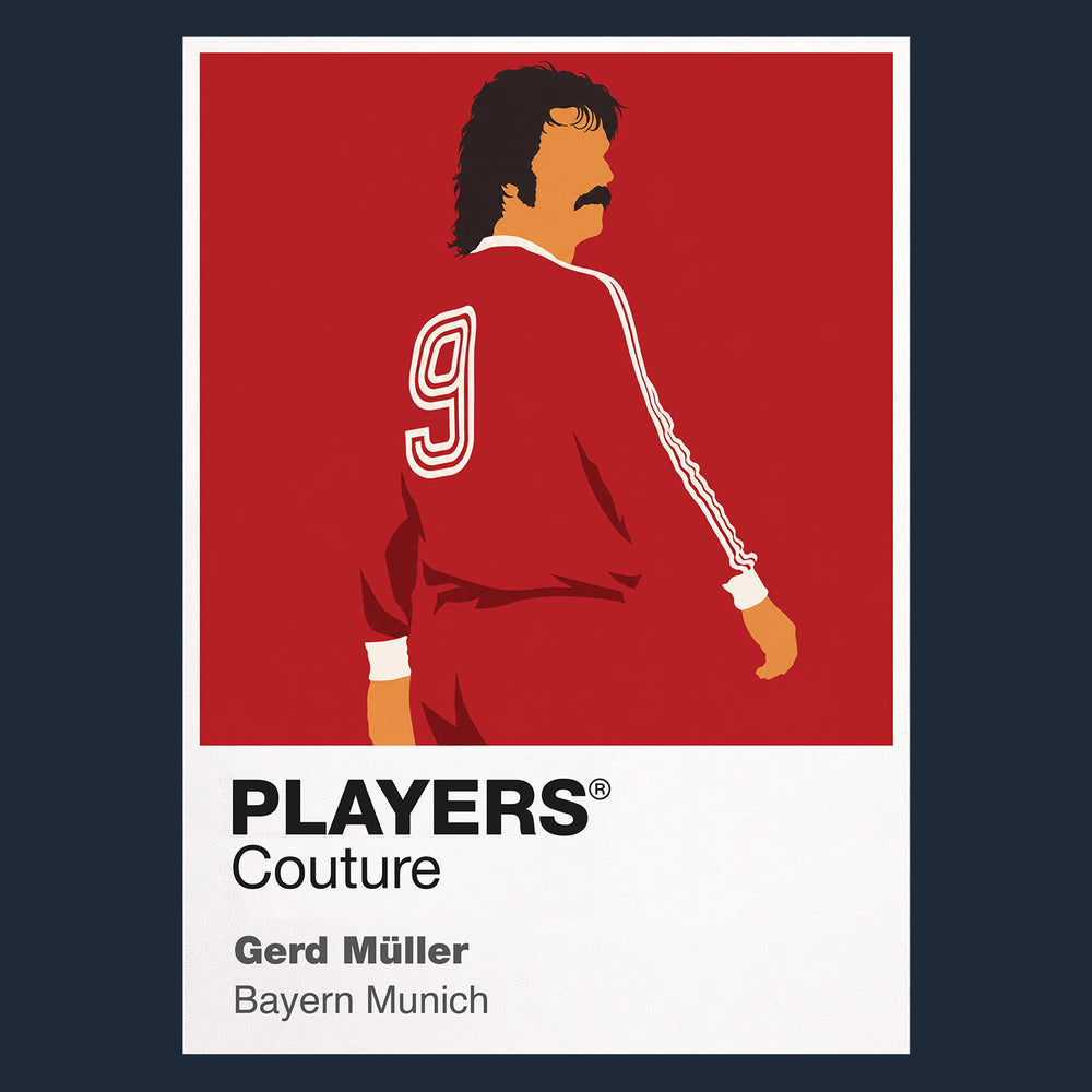 Gerd Muller Bayern Munich Icon Frame — Navy