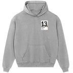 Gerd Muller 13 Football hoodie – grey men's hoodie featuring the Gerd Muller 13 Football Players Couture logo