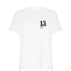 Gerd Muller 13 Football t-shirt – white men's t-shirt featuring the Gerd Muller 13 Football Players Couture logo