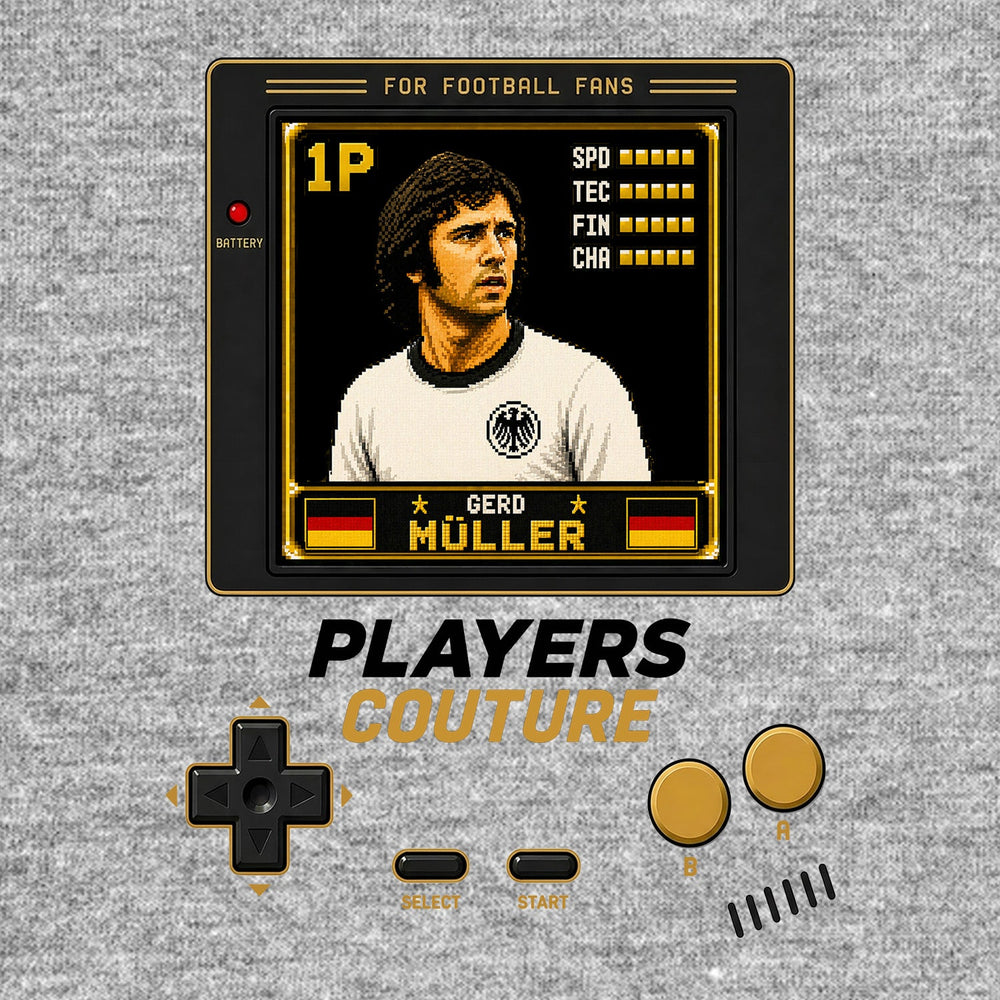 Gerd Muller 1P 8-Bit hoodie retro gaming design by Players Couture