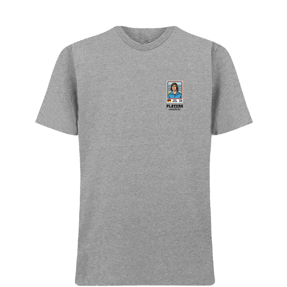 Gerd Muller World Cup t-shirt – grey men's t-shirt featuring the Gerd Muller World Cup Players Couture logo
