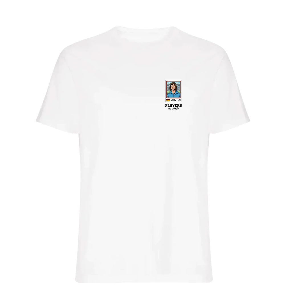 Gerd Muller World Cup t-shirt – white men's t-shirt featuring the Gerd Muller World Cup Players Couture logo