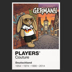 Germany Football Cool Bunny Kids T-Shirt – Germany football cool bunny artwork close-up on Black – Players Couture