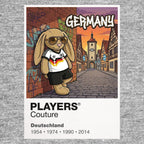 Germany Football Cool Bunny Men's Hoodie – Germany football cool bunny artwork close-up on Gray – Players Couture