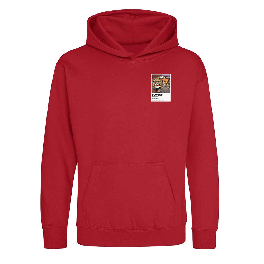 Germany Football Cool Bunny Kids Hoodie – Germany football cool bunny kids hoodie in Red – Players Couture