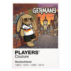 Germany Football Cool Bunny Kids Hoodie – Germany football cool bunny framed artwork detail – Players Couture