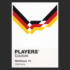 Germany 1990 Classic Football Shirt Colours Frame Men's T-Shirt – black close-up detail shot of the Germany 1990 Players