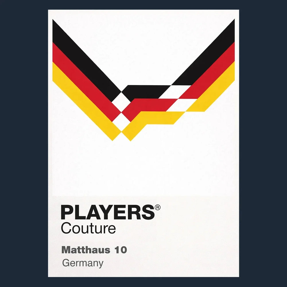Germany 1990 Classic Football Shirt Colours Frame Men's T-Shirt – navy close-up detail shot of the Germany 1990 Players