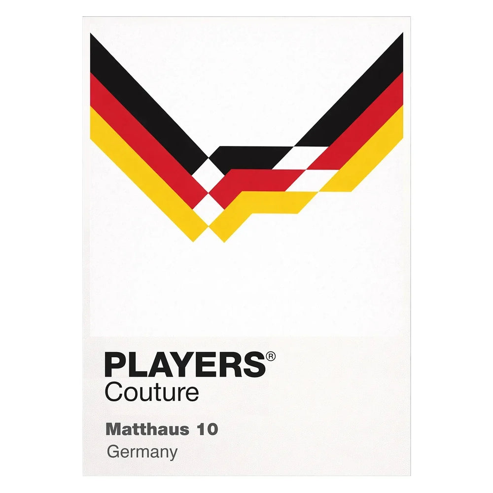 Germany 1990 Classic Football Shirt Colours Frame Men's T-Shirt – white close-up detail shot of the Germany Players Couture