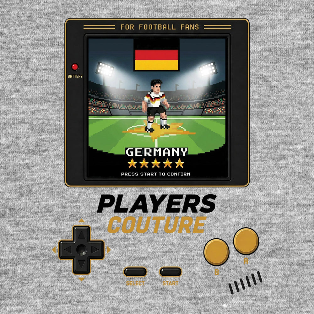 Germany World Cup 8-Bit Men's T-Shirt retro gaming football design by Players Couture