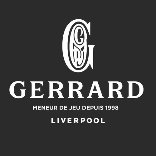 Steven Gerrard G Logo Men's T-Shirt – black close-up detail shot of the Steven Gerrard G Players Couture logo design