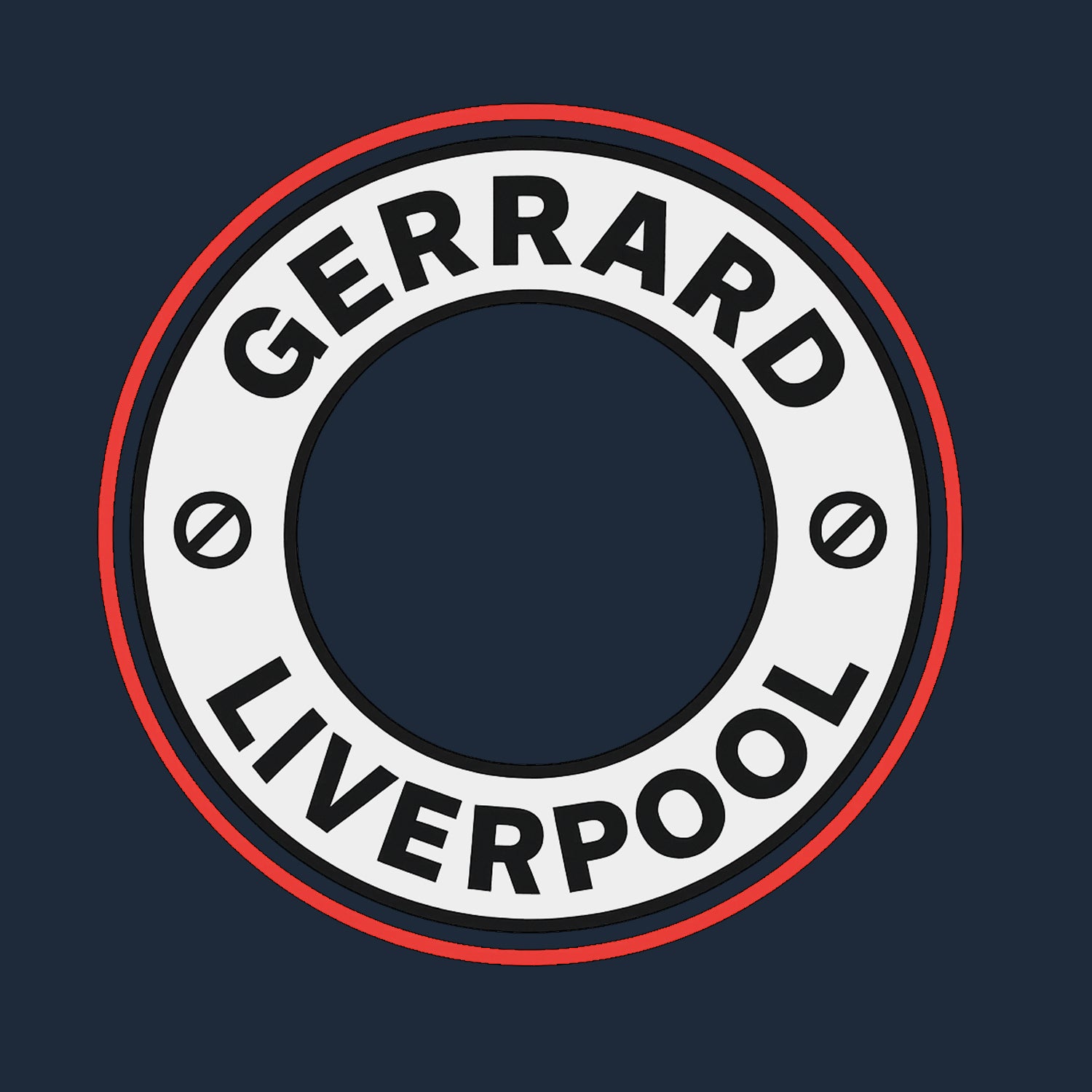 Steven Gerrard Circle Logo Players Couture Mens T-Shirt