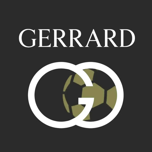 Steven Gerrard Logo Kids Hoodie – black close-up detail shot of the Steven Gerrard Players Couture logo design