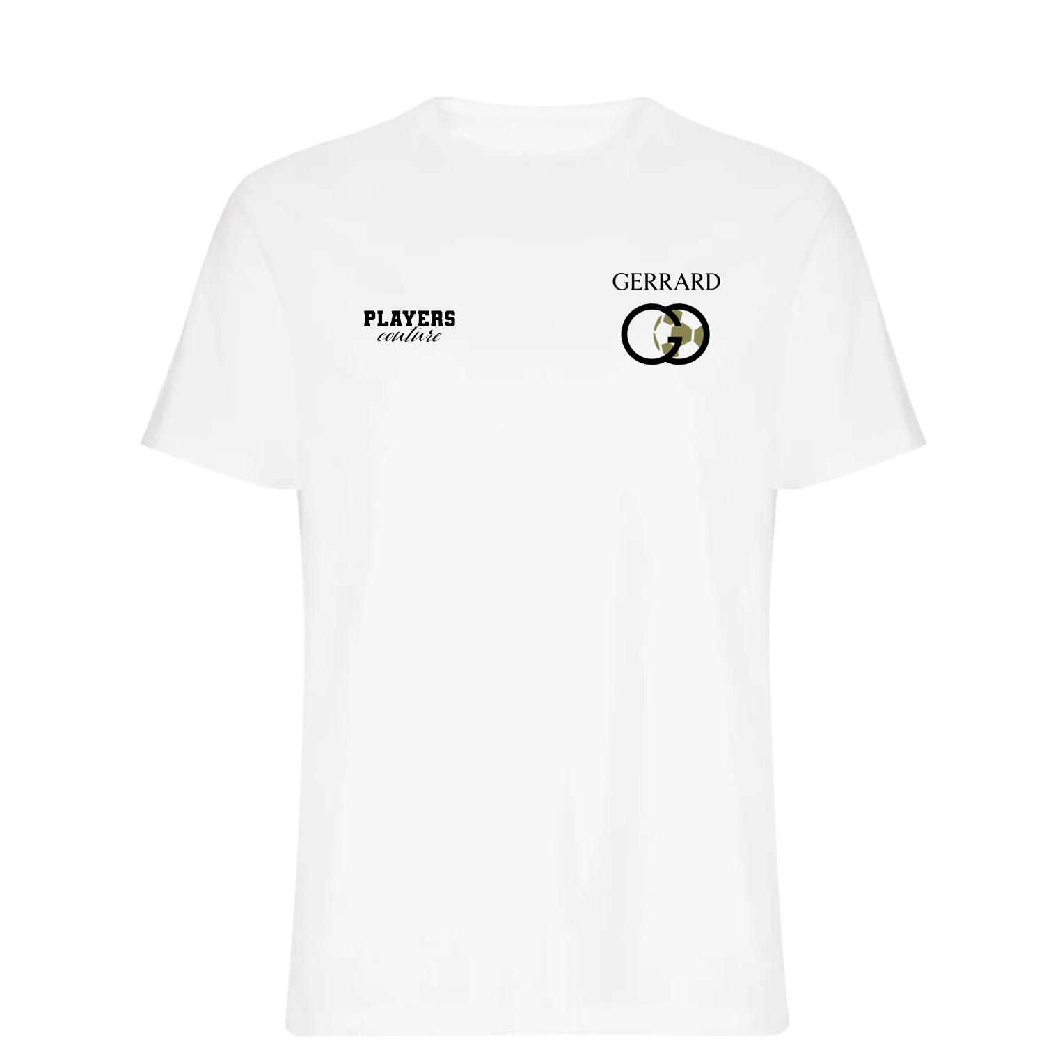 Steven Gerrard Logo Players Couture Mens T-Shirt White