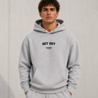 get-out name-print hoodie - grey