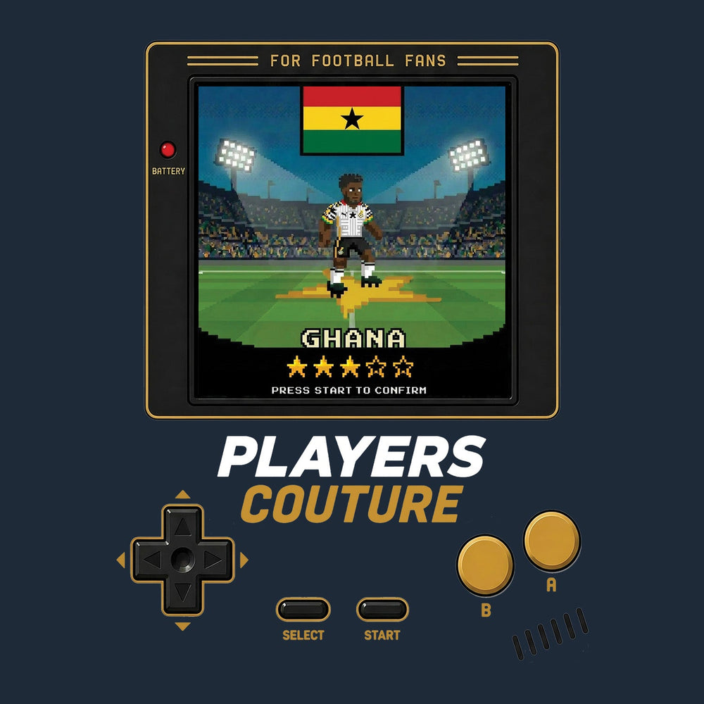 Ghana World Cup 8-Bit Men's T-Shirt retro gaming football design by Players Couture