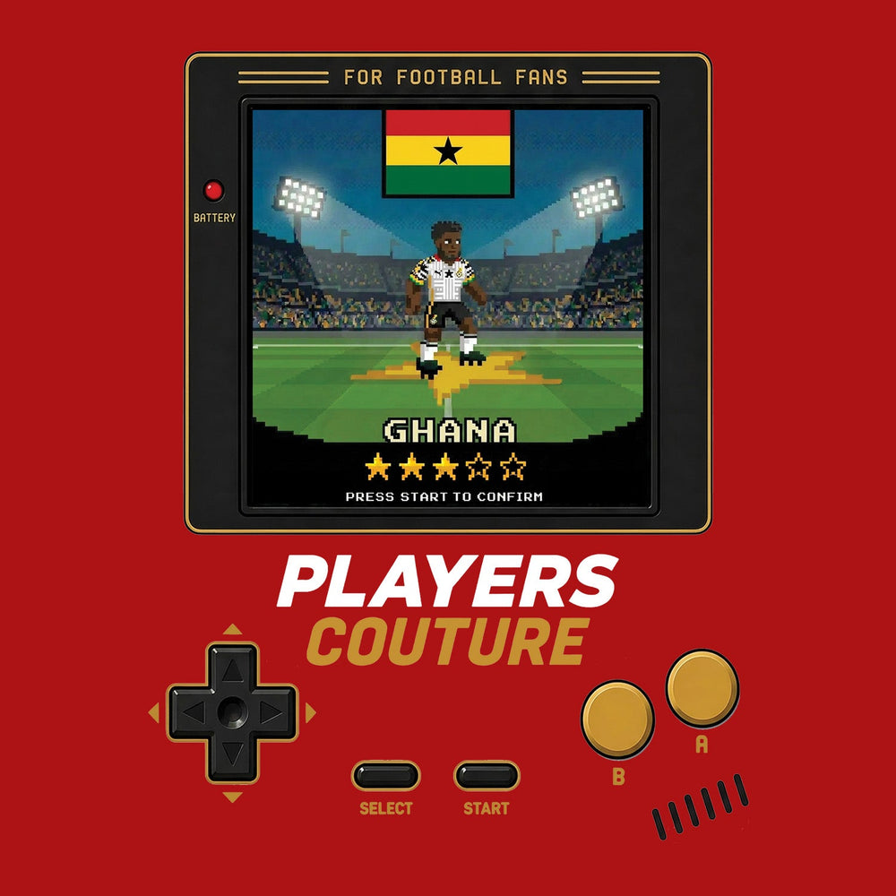 Ghana World Cup 8-Bit Kids T-Shirt retro gaming football design by Players Couture