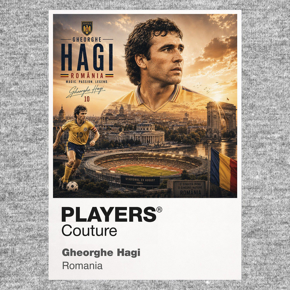 Gheorghe Hagi Romania Atlas Frame artwork by Players Couture