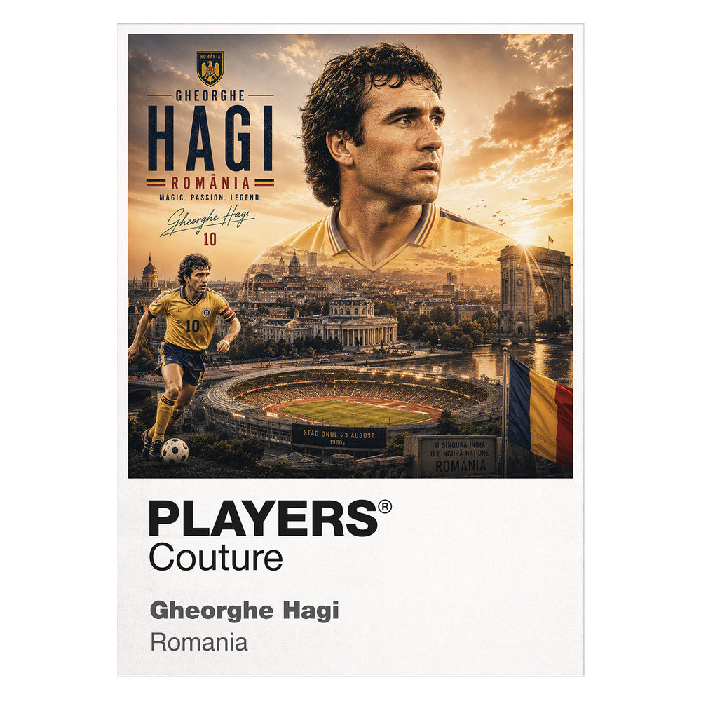 Gheorghe Hagi Romania Atlas Frame artwork by Players Couture
