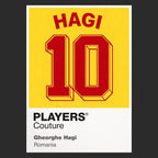 Gheorghe Hagi 10 Football Shirt Frame Men's Hoodie – black close-up detail shot of the Gheorghe Hagi 10 Football Players