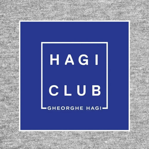 Gheorghe Hagi Logo Men's T-Shirt – grey close-up detail shot of the Gheorghe Hagi Players Couture logo design