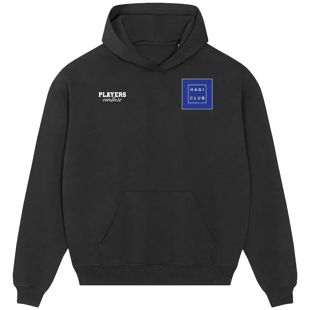 Gheorghe Hagi hoodie – black men's hoodie featuring the Gheorghe Hagi Players Couture logo