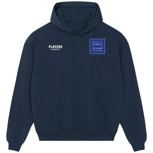 Gheorghe Hagi hoodie – navy men's hoodie featuring the Gheorghe Hagi Players Couture logo