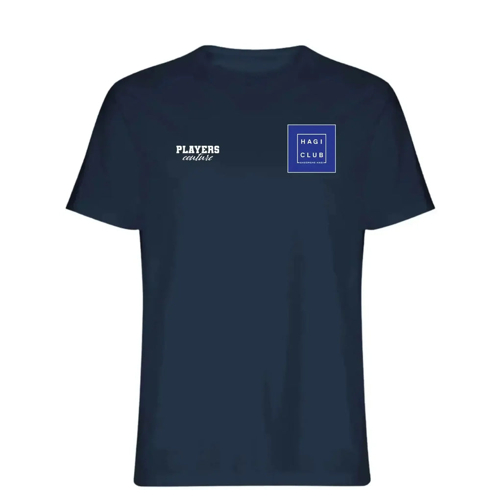 Gheorghe Hagi t-shirt – navy men's t-shirt featuring the Gheorghe Hagi Players Couture logo