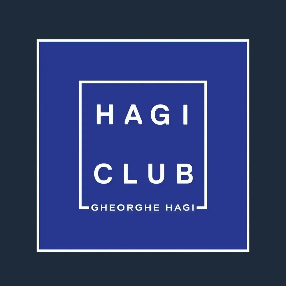 Gheorghe Hagi Logo Men's T-Shirt – navy close-up detail shot of the Gheorghe Hagi Players Couture logo design