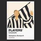 Giampiero Boniperti Juventus Icon Frame Men's Hoodie — Black Artwork
