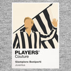 Giampiero Boniperti Juventus Icon Frame Men's Hoodie — Gray Artwork