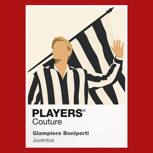 Giampiero Boniperti Juventus Icon Frame Men's Hoodie — Red Artwork